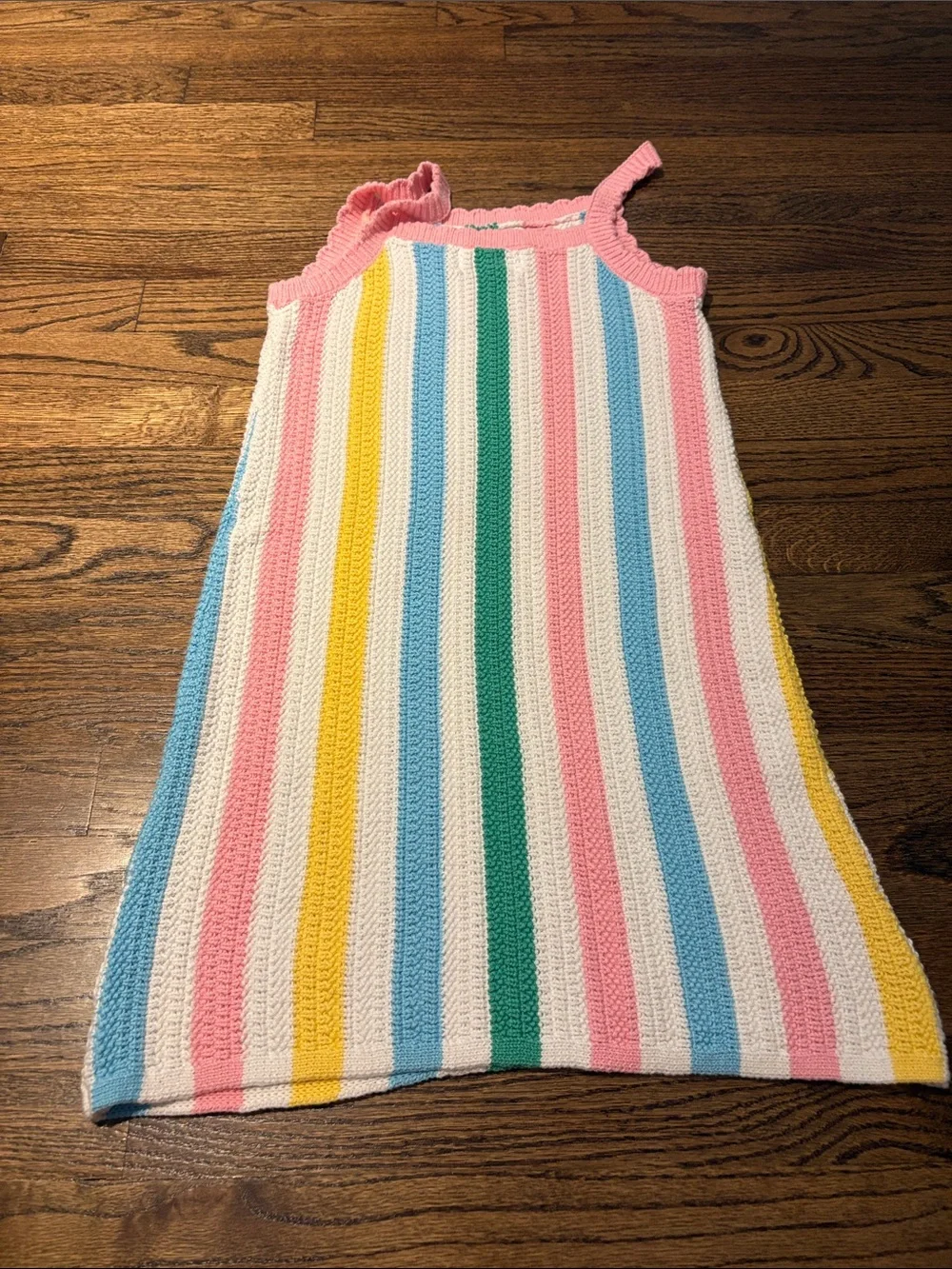 NWOT 100% cotton striped sweater tank dress